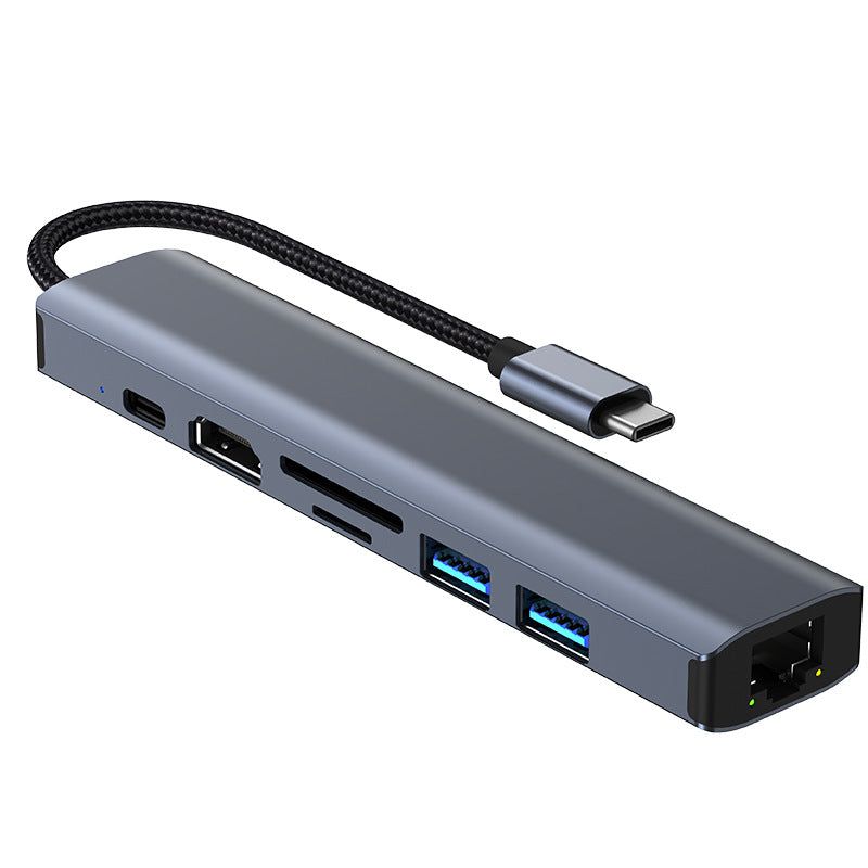 usb-c hub 3.0 multi-function docking station, 4k high-definition laptop 7-in-1 type-c expansion dock