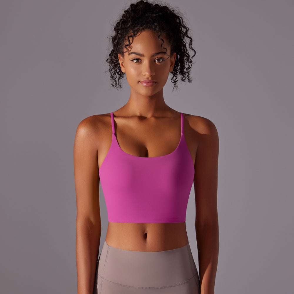 new arrival sling beautiful back sports intimates naked tight yoga bra outwear running fitness vest tops