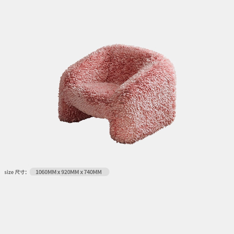 Nordic designer pink petal chair - creative artistic living room flower armchair