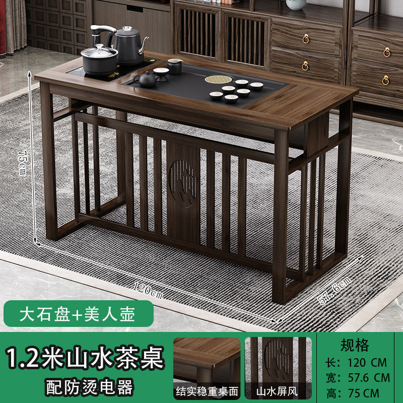 Balcony tea table and chair combination New Chinese-style office household small apartment Kung Fu tea table Boiling water integrated tea making table