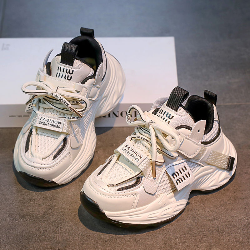 Girls' casual shoes - spring  new collection: breathable mesh running sneakers & chunky dad shoes for girls