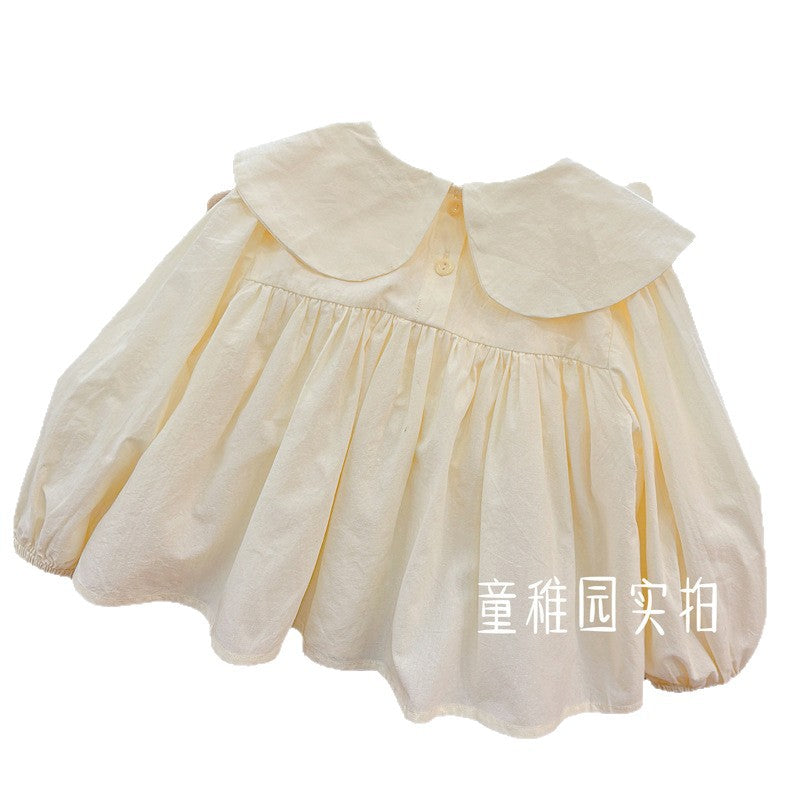 Girlpreppy style new arrival doll collar shirt spring & fall style fashionstereo flower style forest all year roundtops trendy
