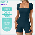 Amazon summer new women's high-stretch, body-hugging, barely-there feel, short-sleeve bodysuit - custom yoga outfit direct from the factory