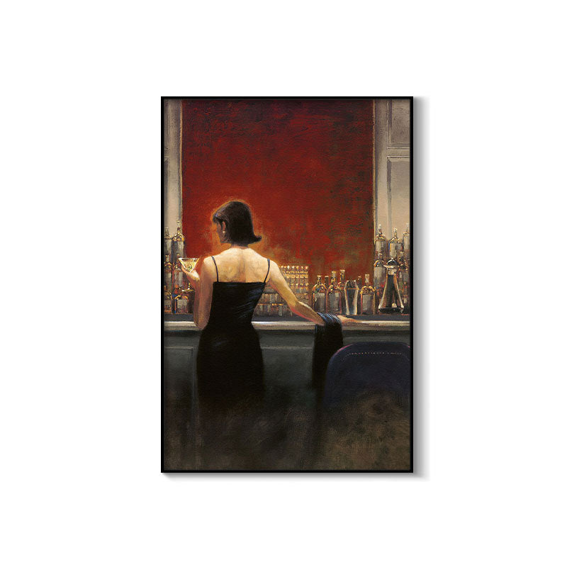 Bar decorative painting industrial style retro beautiful woman ktv box dance hall clear bar background wall painting creative painting