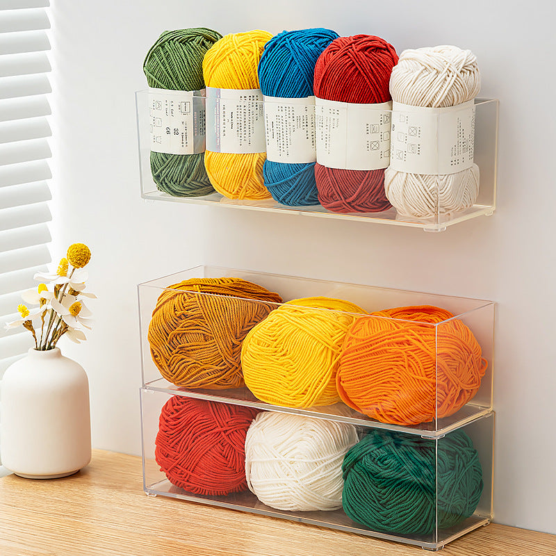 Hand woven thread DIY material tool box Household wall hanging wool ball wool ball storage box Cotton thread storage box