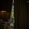 Japanese style tree pattern chenille blackout curtains casual cotton and linen curtain fabric living room bedroom bay window shaoxing keqiao fabric