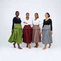 European and american cross-border women's fashion:  summer new arrivals - high-waisted, irregular a-line printed midi skirt
