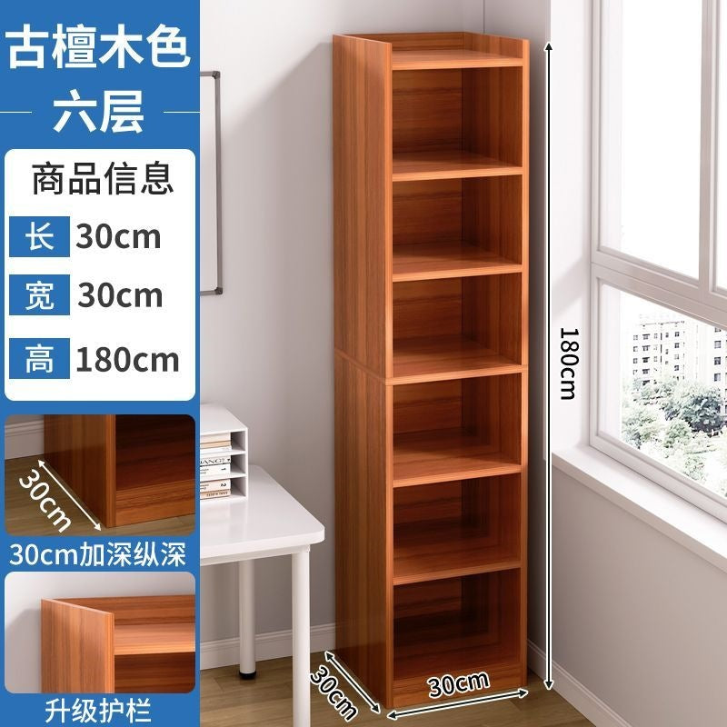 Bookshelf storage rack floor-standing simple for home multi-layer living room cabinet storage cabinet narrow slit small bookcase wall storage