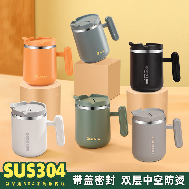 304 stainless steel double-walled mug - coffee, milk, tea cup - home use, gift, logo customization, business gift