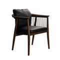 New chinoiserie restaurant violin solid wood accessible luxury dining table and chair tea room design classy armrest for home walnut master chair
