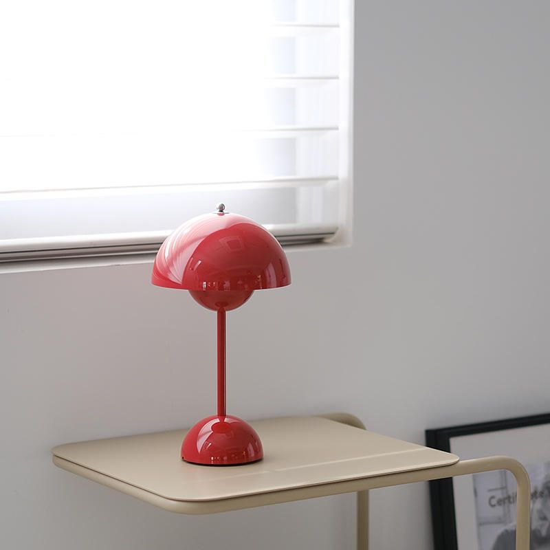 Danish bud table lamp - rechargeable, wireless, portable, minimalist design for living room, dining room, bedside - touch dimming vp9 classic table lamp