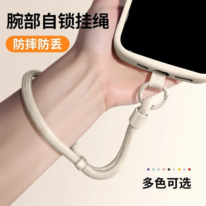 New adjustable buckle short phone lanyard - durable, sturdy, drop-proof, minimalist braided wrist strap for men and women