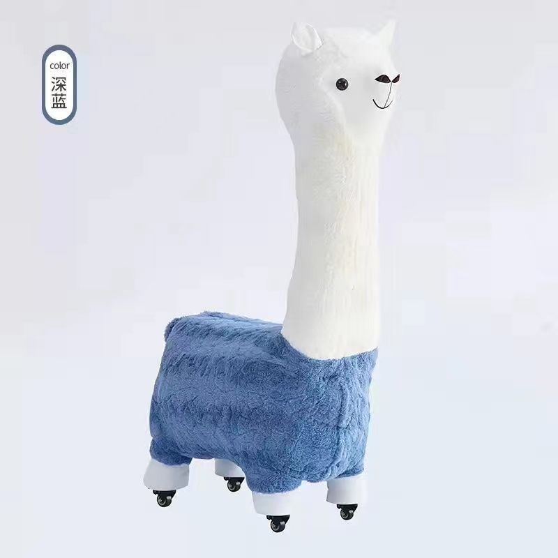 Extra large creative alpaca stool, accessible luxury animal stool, floor-standing handmade ornaments, scandinavian style shoe changing stool, festival
