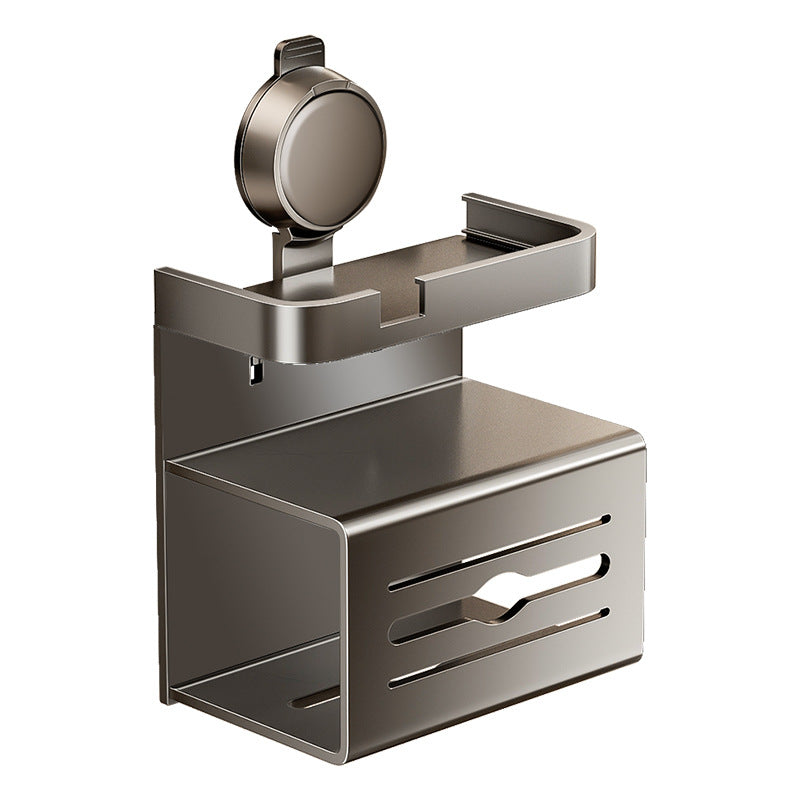 Household toilet suction cup toilet paper rack bathroom toilet tissue box non-punching wall hanging toilet paper storage box