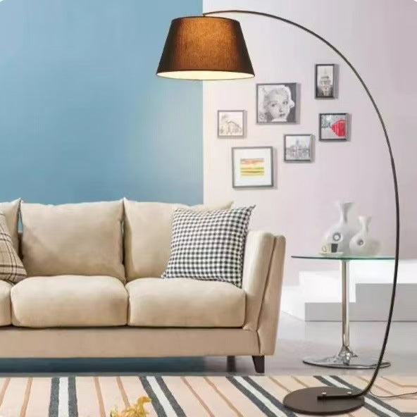 Floor lamp living room sofa next to creative art decoration popular scandinavian sense of designaccessible luxury cloth cover fishing lamp