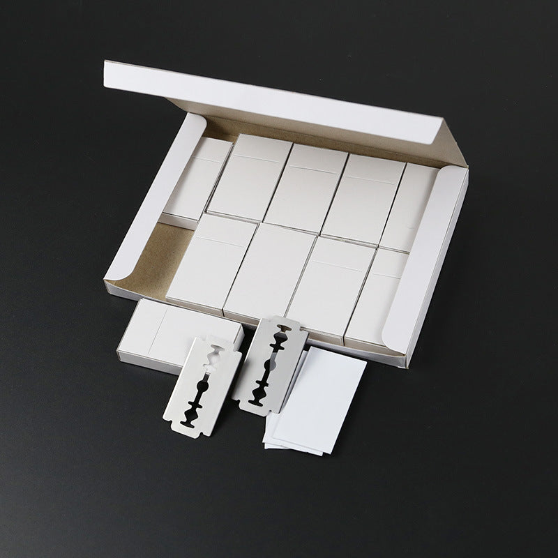 Thickened manual razor blade bread beauty scraping pig hair double-sided blade white blade wordless cutting blade factory wholesale