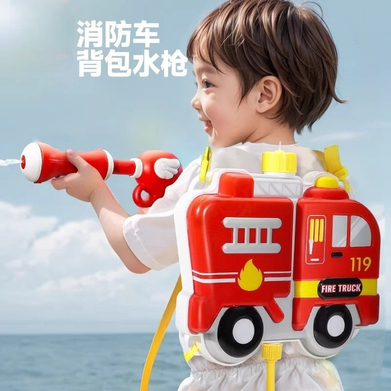Kids' backpack water gun - pull-out, high-capacity water blaster for water fights, summer fun, beach play, boys & girls