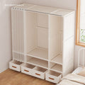 Wardrobe combination assemble bedroom simple wardrobe hanging clothes rack simple assembly storage cabinet wardrobe for rental