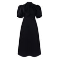 summer new european and american cross-border short-sleeve tie-up bowknot puffy ball gown european and american dress