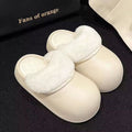 Fashion soft bottom toe-cap cotton slippers for women outwear 2023 autumnew arrival thick bottom cute heattech slippers