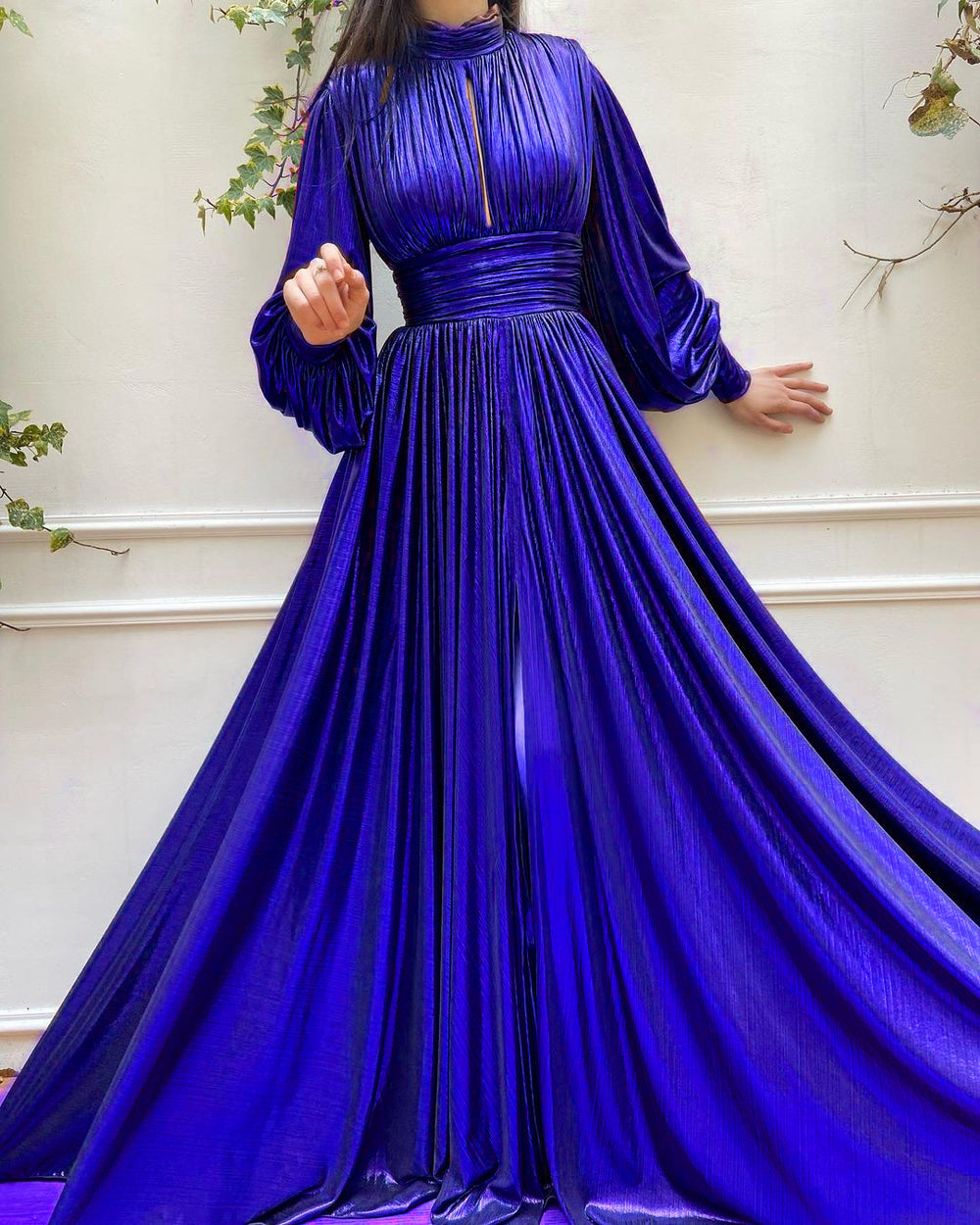 Amazon's new  spring summer popular color waist hanging neck large swing sexy avocado green dress long skirt