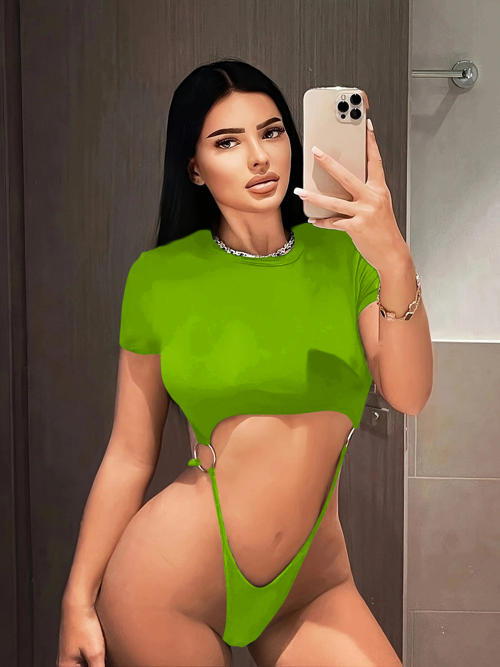 Amazon cross-border hot style fashionexport spring and summer sexy jumpsuit high waist silm thong jumpsuit