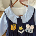 Baby onesie cartoon outing clothes super cute butt-covering baby newborn khaki college romper onesie