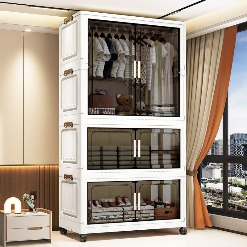 Installation-free children's wardrobe, baby snacks and sundries, foldable storage cabinet, baby wardrobe, for home storage cabinet
