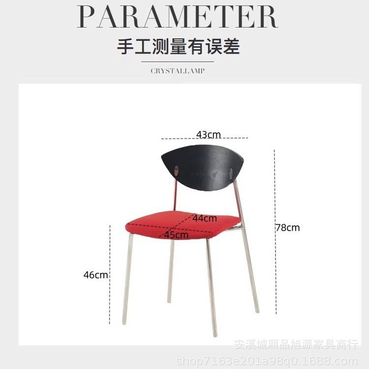 Nordic home designer retro dining chair medieval casual solid wood backrest coffee chair medieval single chair book table chair