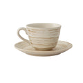 Japanese retro embossed spiral ceramic mug - trendy, creative, and high-style coffee, milk, or water cup