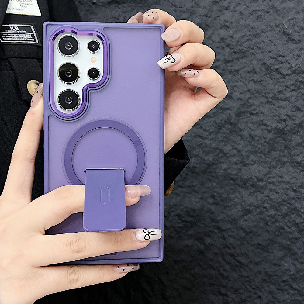 Samsung s26 ultra matte skin feel phone case s25 wireless charging magnetic stand cross-border export a56 protective cover