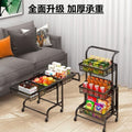 Parallel storage rack balcony movable trolley foldable floor-standing multi-layer snack succulent flower rack living room storage rack