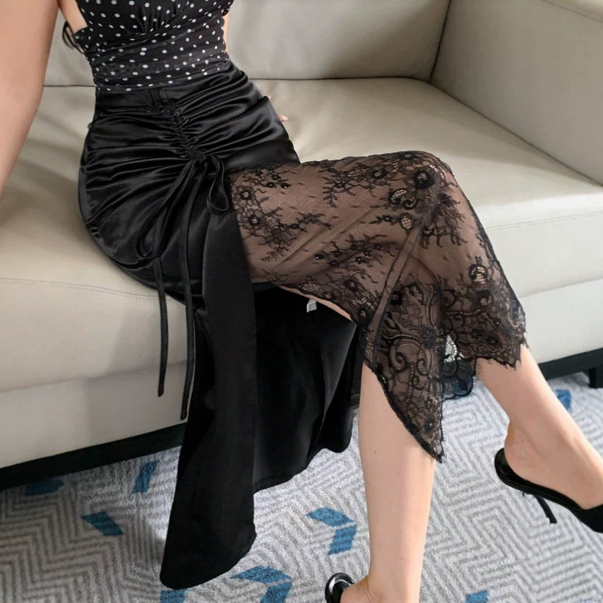 fashionsummercasualelegancelacepatchwork skirt hip sexypatchworklaceskirt