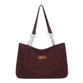 Large capacity shoulder bag 2026 new style minimalist retro casual trendy handbag women's bag versatile commuter tote bag