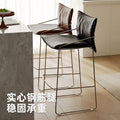 Luxury retro style thickened leather bar stool high back bar chair beauty salon chair home commercial leisure chair
