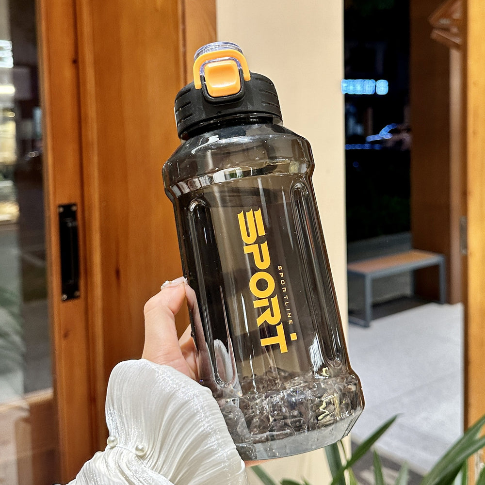 Summer sports water cup large capacity water bottle outdoor portable men's and women's plastic cup space cup ton ton bucket big belly cup