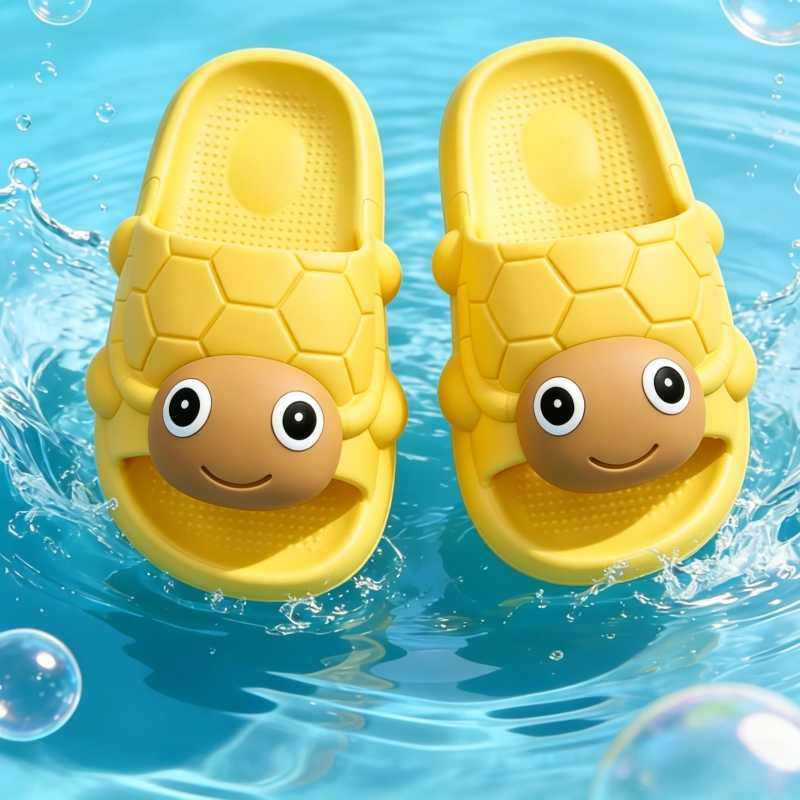 Turtle kids' slippers - cute  new design - summer indoor anti-slip bathroom slides for boys and girls - matching family set