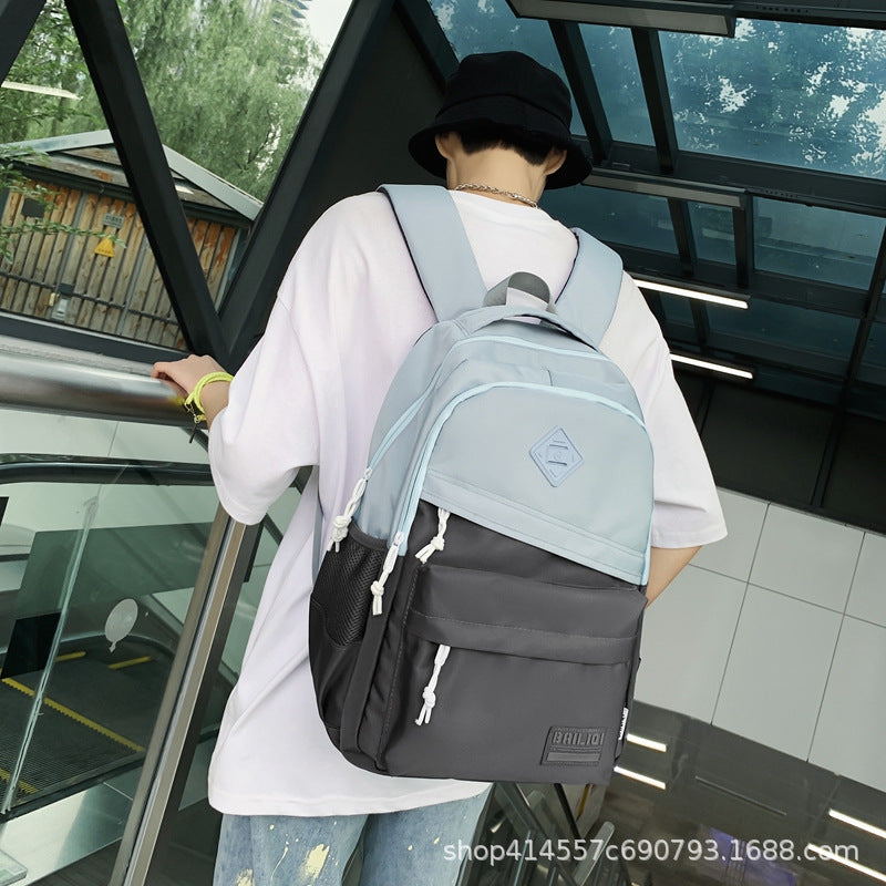 Schoolbag for junior high school students, college students, backpack, urban casual trendy bag, business trip, large capacity, wear-resistant and dirt-resistant backpack