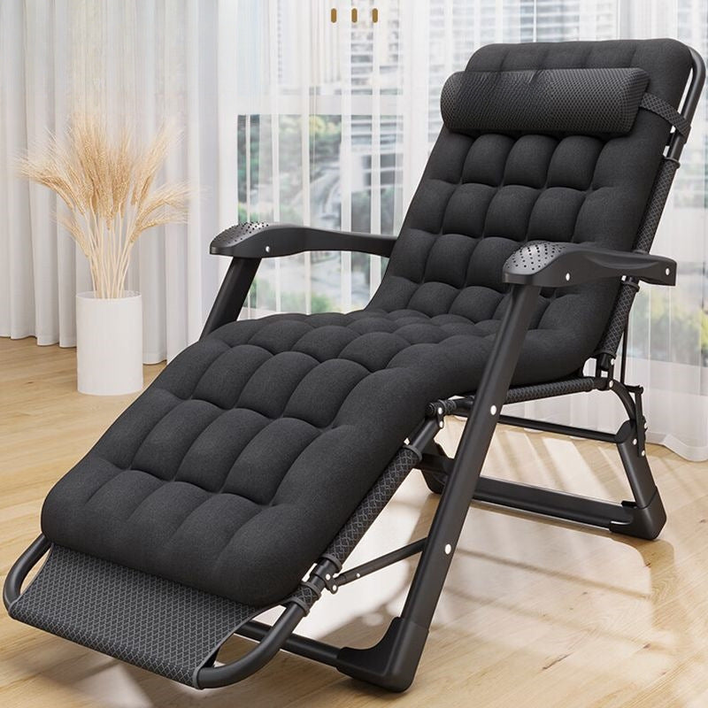 Nanjiren foldable bed nap for home lunch break portable office foldable recliner thickened bold balcony casual chair