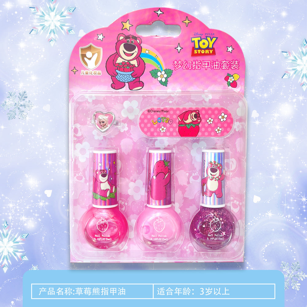 Sanrio frozen nail art stickers makeup toys - eco-friendly, harmless, quick-drying, peel-off kids' nail polish set
