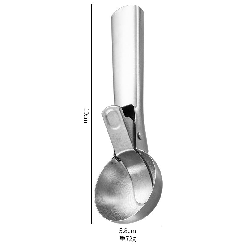 Stainless steel ice cream scoop - hot milk, avocado, watermelon scoop - fruit ball maker - pop-up ice cream scoop