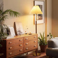 Floor lamp living room sofa side sense of design atmosphere lamp pleated american high-end retro bedroom bedside table lamp