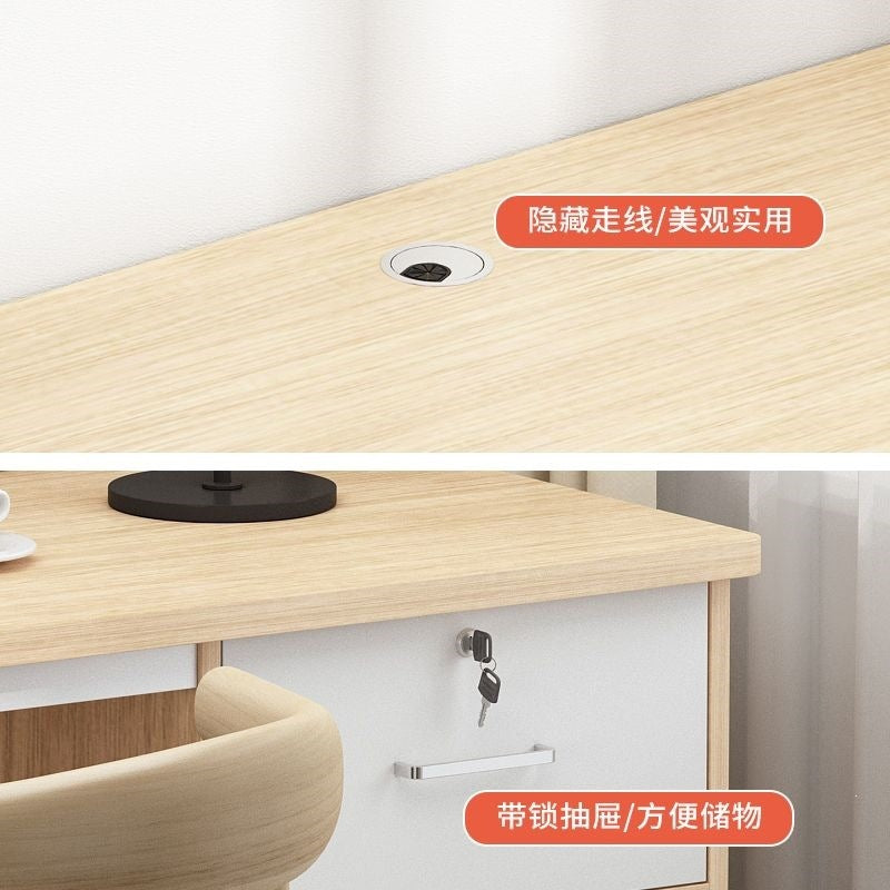 Office desk desktop home bedroom desk office desk boss table simple rental house with drawer computer desk no