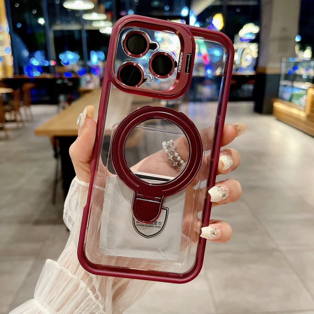 Lens cover holder suitable for apple 17promax mobile phone case magnetic holder iphone16 transparent u1 protective cover