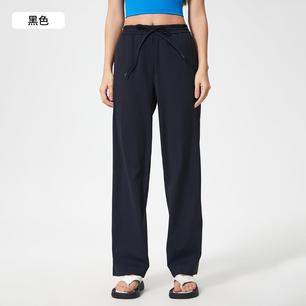 New women's flowy, loose-fit casual pants - versatile straight-leg trousers for work, quick-drying, breathable running and athletic pants d25046
