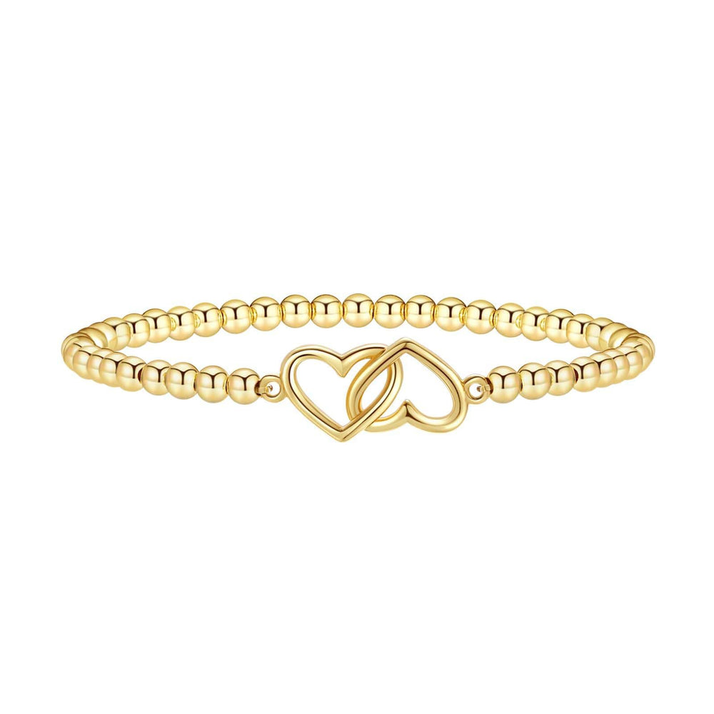 best-selling new product concentric knot wave gold beads beaded bracelet geometric square ring heart fashion bracelet