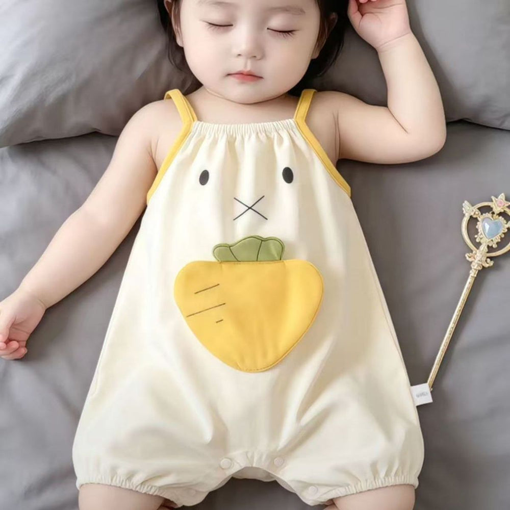 Newborn & infant summer sleeveless romper - cute & stylish baby jumpsuit for lounging & outings