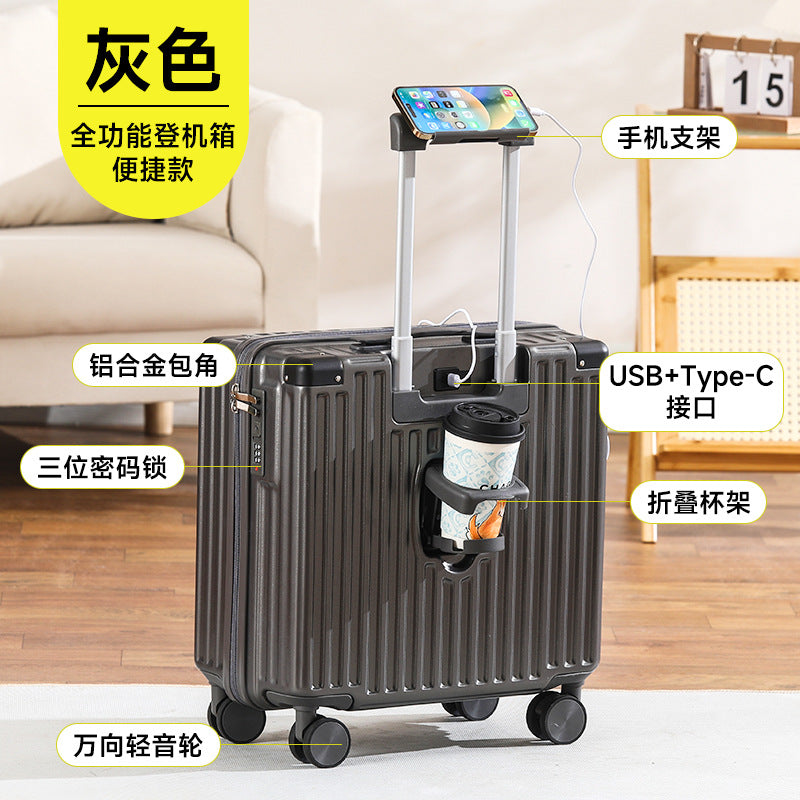 New multi-functional small and lightweight child and mother box universal wheel boarding case 18-inch password box strong and durable trolley case