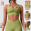 new arrival halter back sports vest running pilates fitness wear outdoor sports tops yoga wear