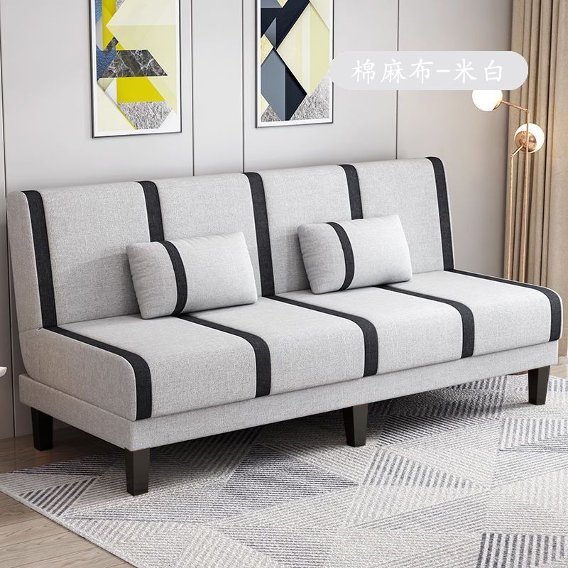 Sofa can be folded for dual use, double and three-person multi-functional simple rental room bedroom lazy living room foldable sofa bed
